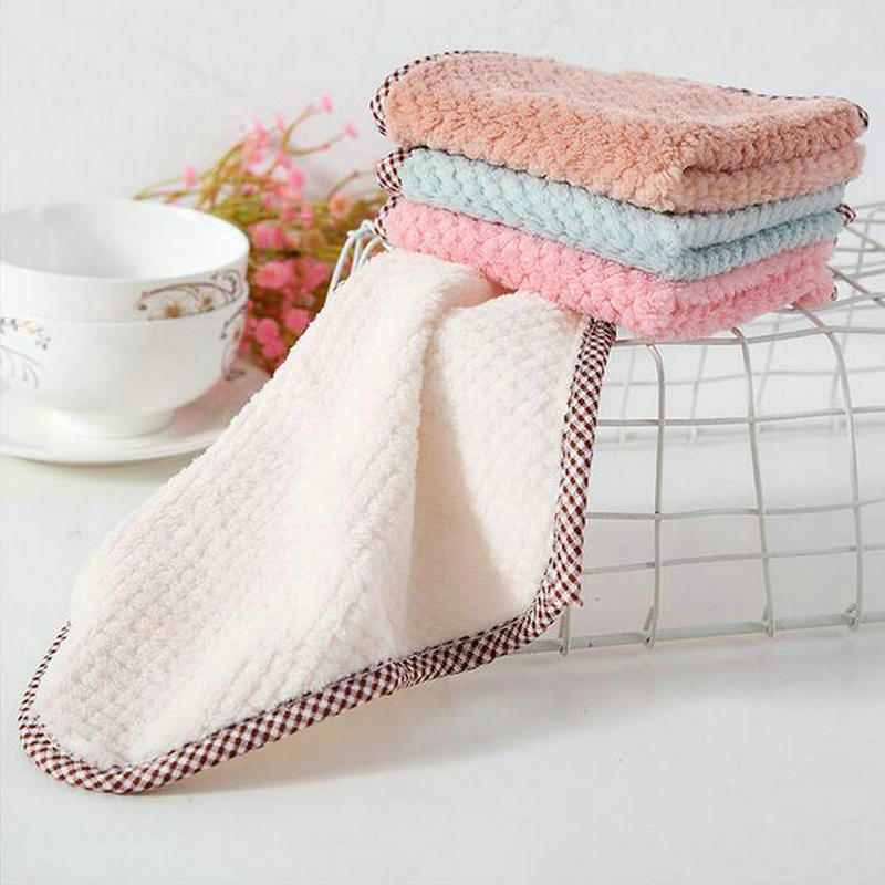 Coral Fleece Handable Handdoek Badkamer Keuken Handdoek Absorberend Doekje Pluche Handdoek