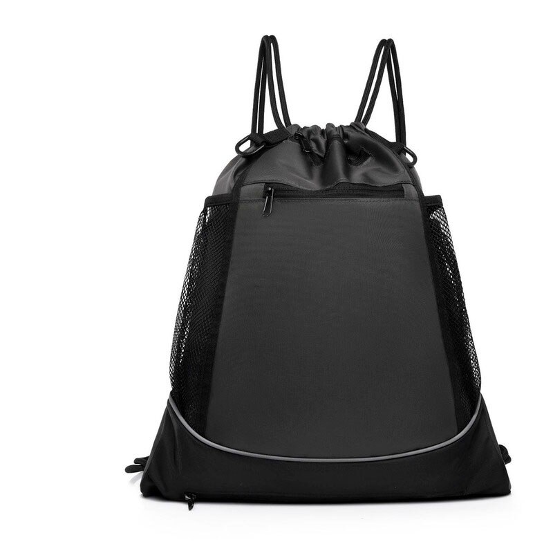 Mochila de baloncesto ligera a la , bolso de viaje para deportes al aire libre, con forma redonda, correa ajustable para el hombro, bolsas con cordón