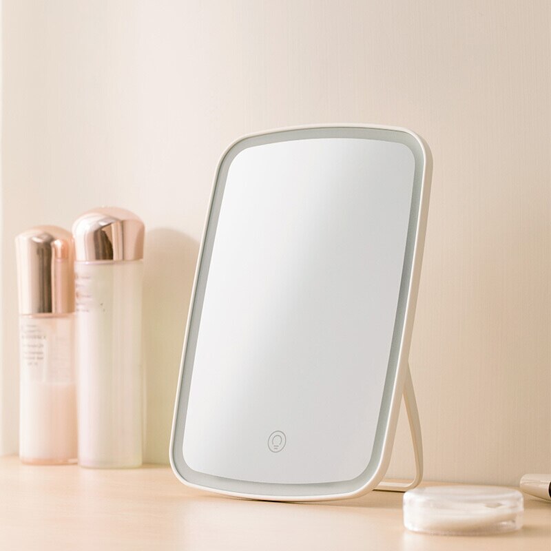 Led Light Mirror Jordan judy Intelligent Makeup Mirrors Portable Rechargeable Desktop Touch-Screen Mirror