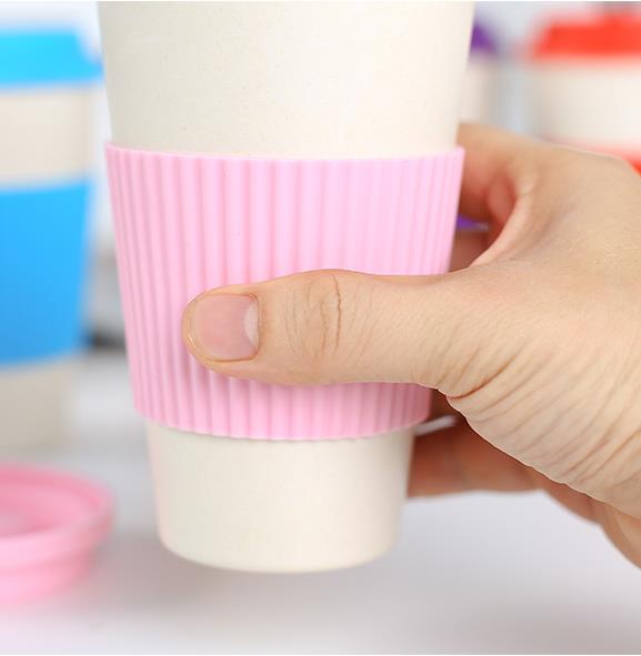 400ml Umweltfreundliche Bambus Faser Kaffee Becher Milch Becher Mit Deckel Tragbare Bahre Becher Tee Tassen Milch Tasse Für Büro hause Drinkwares