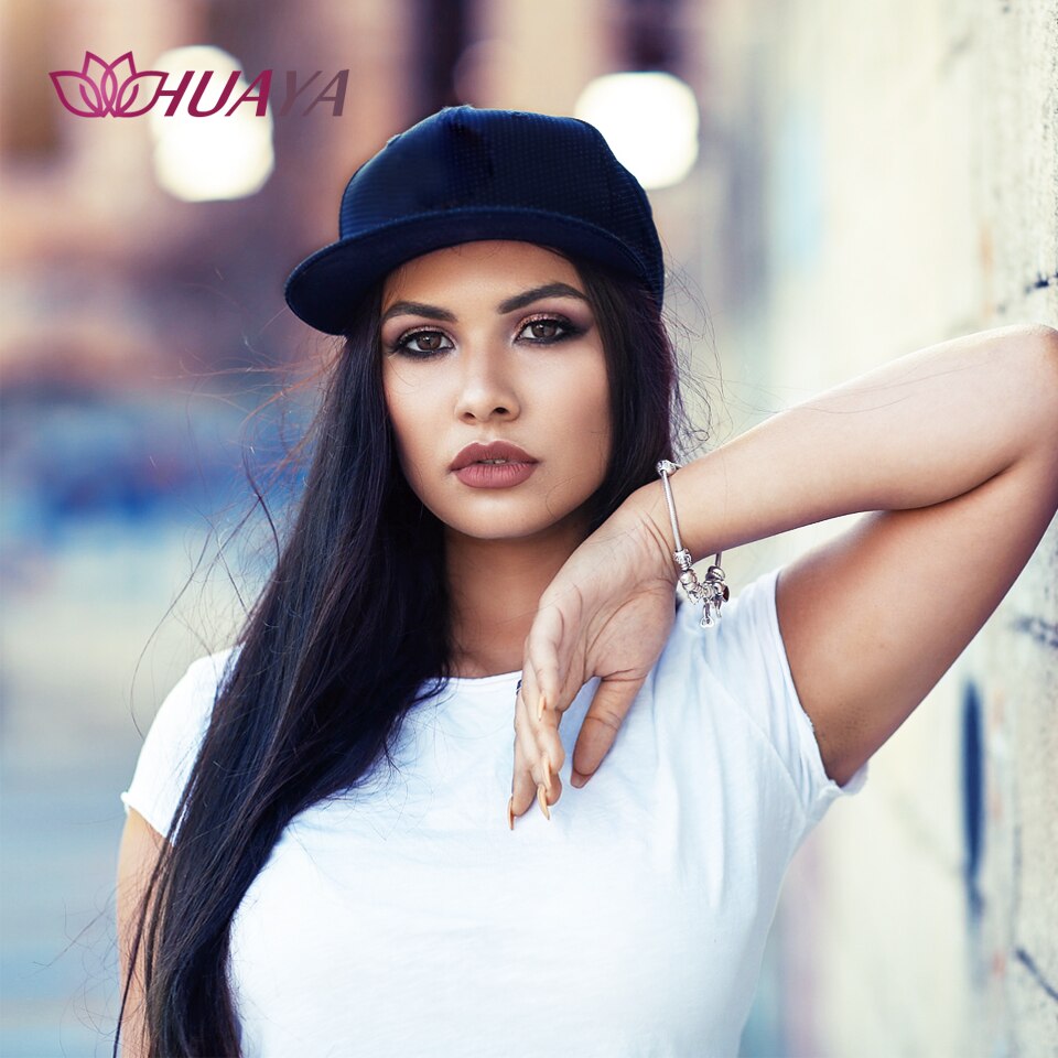 Extensión de gorro de béisbol para mujer, peluca sintética de 60cm, resistente al calor y a altas temperaturas, empalme sin costuras, peluca de sombrero integrada