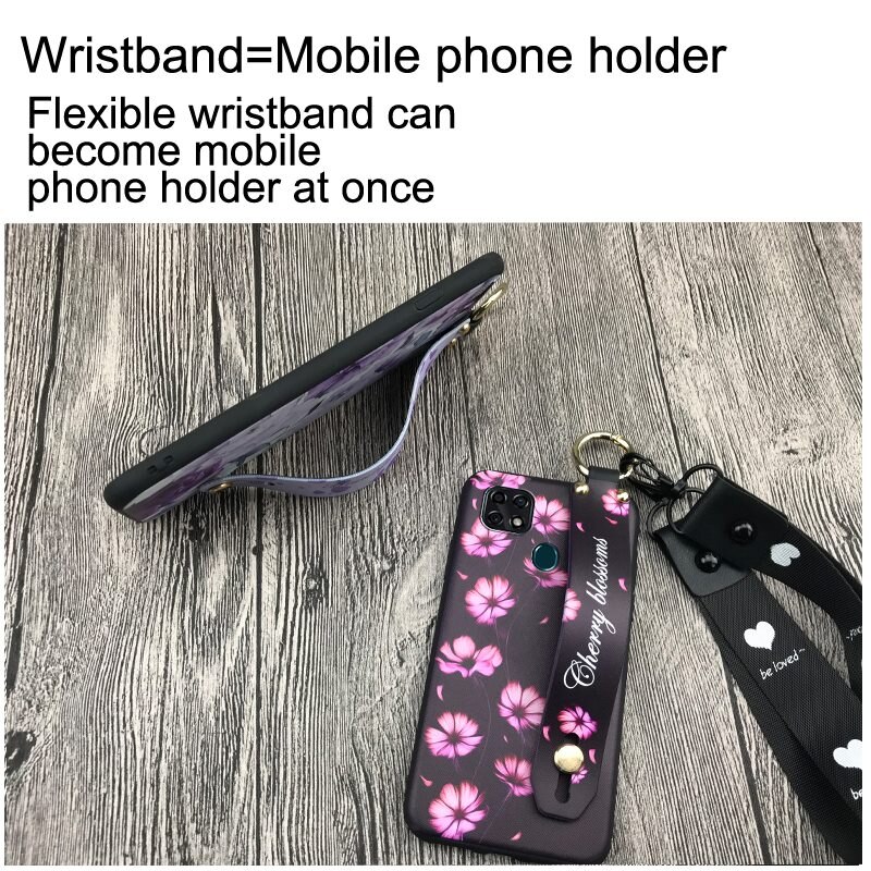 Schokbestendig Siliconen Telefoon Geval Voor Zte Blade 20 Lanyard Vuilwerend Polsband Voor Vrouw