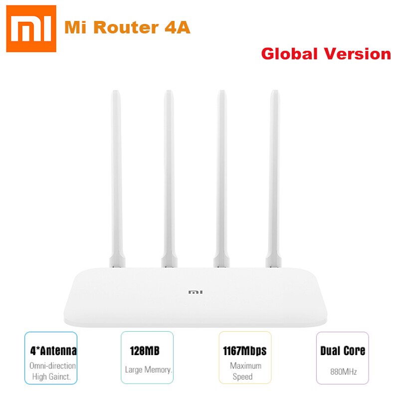 Globale Version Xiao mi mi 4A Router 1000Mbps Gigabit Edition 2,4 GHz 5GHz WiFi 16MB 128MB DDR3 4 Antenne Remote APP Control IPv6