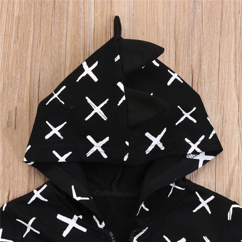 pudcoco baby boys black dinosaur style coat animal casaco infantil spring autumn jecket hooded long sleeve baby outwear