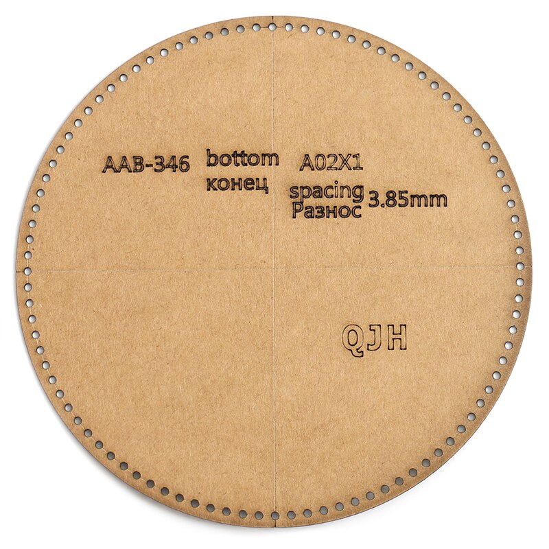 Plantilla de Papel Kraft para manualidades, bolsa de cubo redonda, bandolera, patrón de artesanía de cuero, patrón de costura, 12,5x18cm, 1 Juego