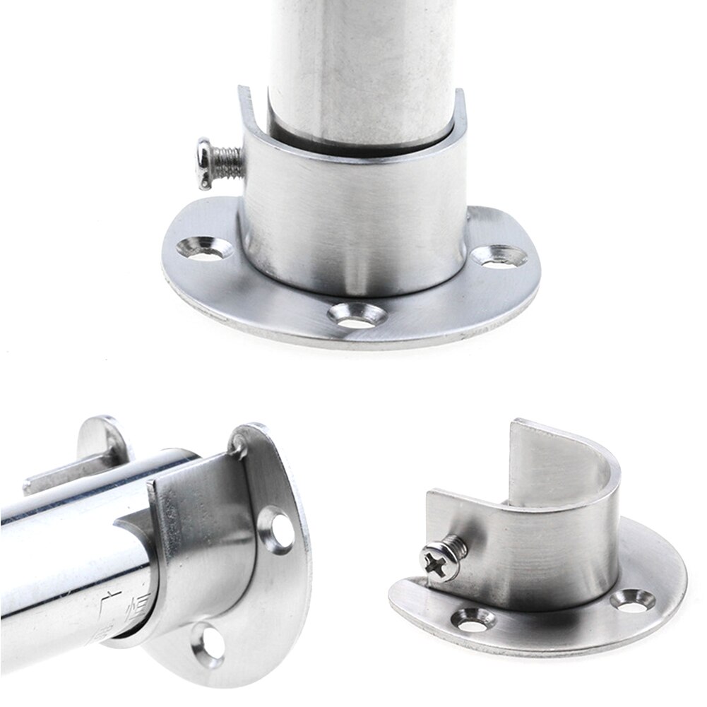 2 Stks/partij Garderobe Kast Staaf Beugel, 19/22/25Mm, U-Vormige Open Type Socket Bracket, Douchegordijn Staaf Pole End Ondersteunt Socket  13