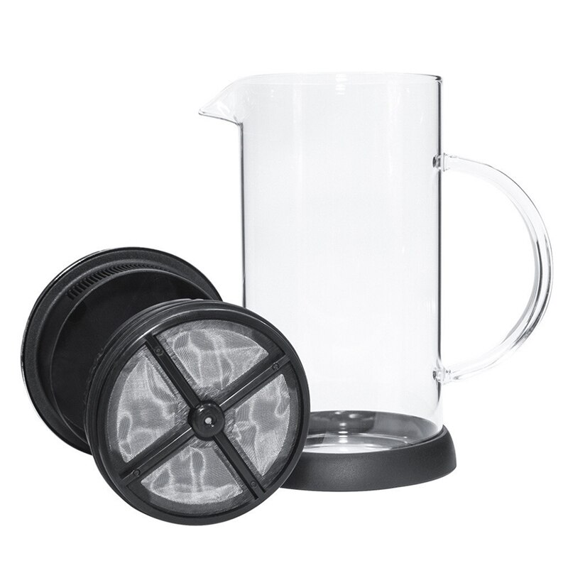 1000Ml Glass French Press Pot Heat-Resistant Coffee Maker Tea Filter Cup Lockable Concentration Method Press Pot: Default Title