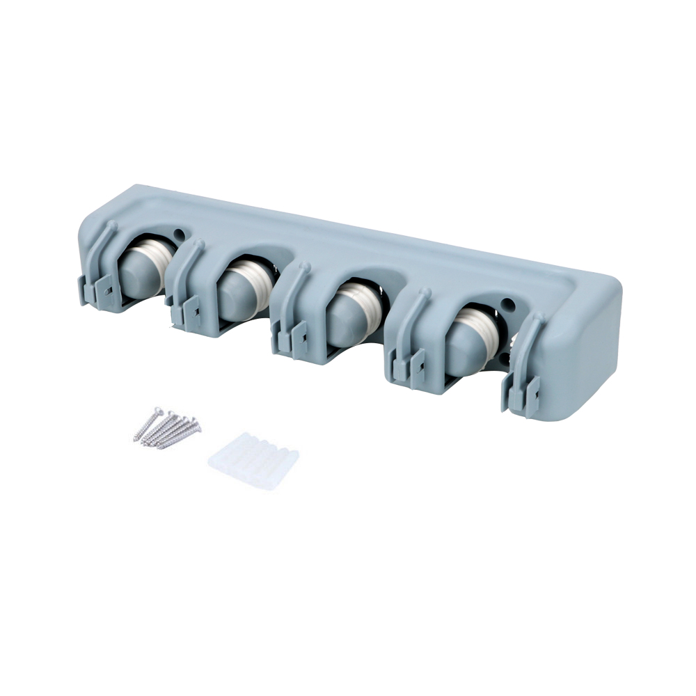 Magischer Mopphalter aus Kunststoff, Aufbewahrungshalter, Besenhalter, 3 Stile, Wandmontage, multifunktionaler Besenhalter, Werkzeug, Küchenaufbewahrung: Blau