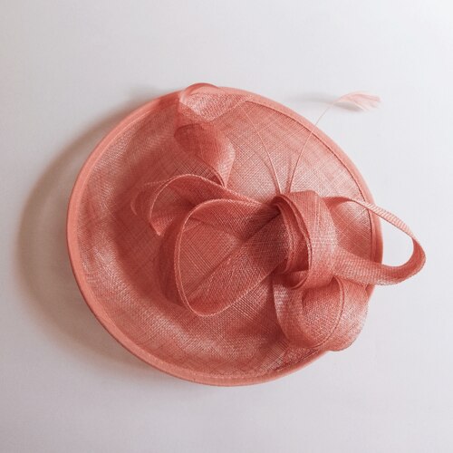 Rétro Style Lin Mariée Chapeau Haut-de-Forme Chapeau Net Européenne Britannique Coiffe Banquet Chapeau Haut-de-Forme Mariage chapeau De Mariée royale chapeau mariage mariée: pale pinkish gray