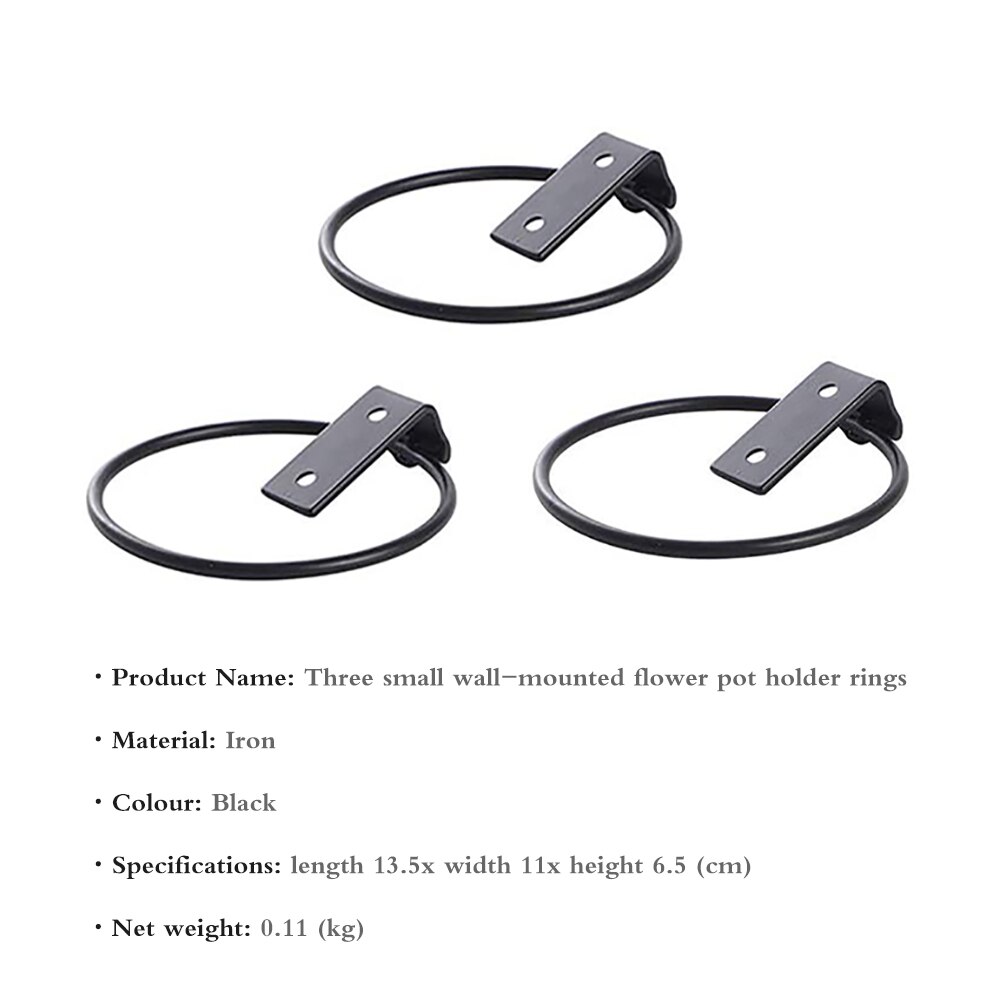 3 szt. Naścienne doniczki na kwiaty składane metalowe doniczki uchwyt pierścieniowy sadzarka robić kwiatów stojak na tace uchwyt ścienny balkon