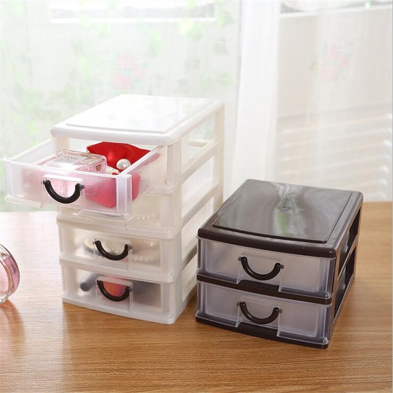 Table Storage Drawer Storage Box Multi Layers Plastic Makeup Container Office Organizer