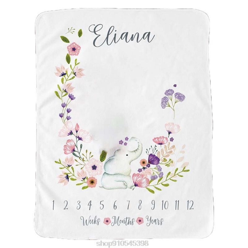 Dziecko miesięczny rekord wzrost kamień milowy koc zwierząt wzór fotografia rekwizyty kreatywne tło materiałbyć winnym N02 20 Dropshipping: 2