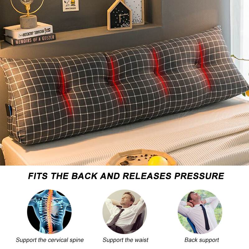 Long Cushion Sofa Pillow Cushion Back Cushion Chair Seat Cushion Office Home Support Waist Back Hip Massage Pad