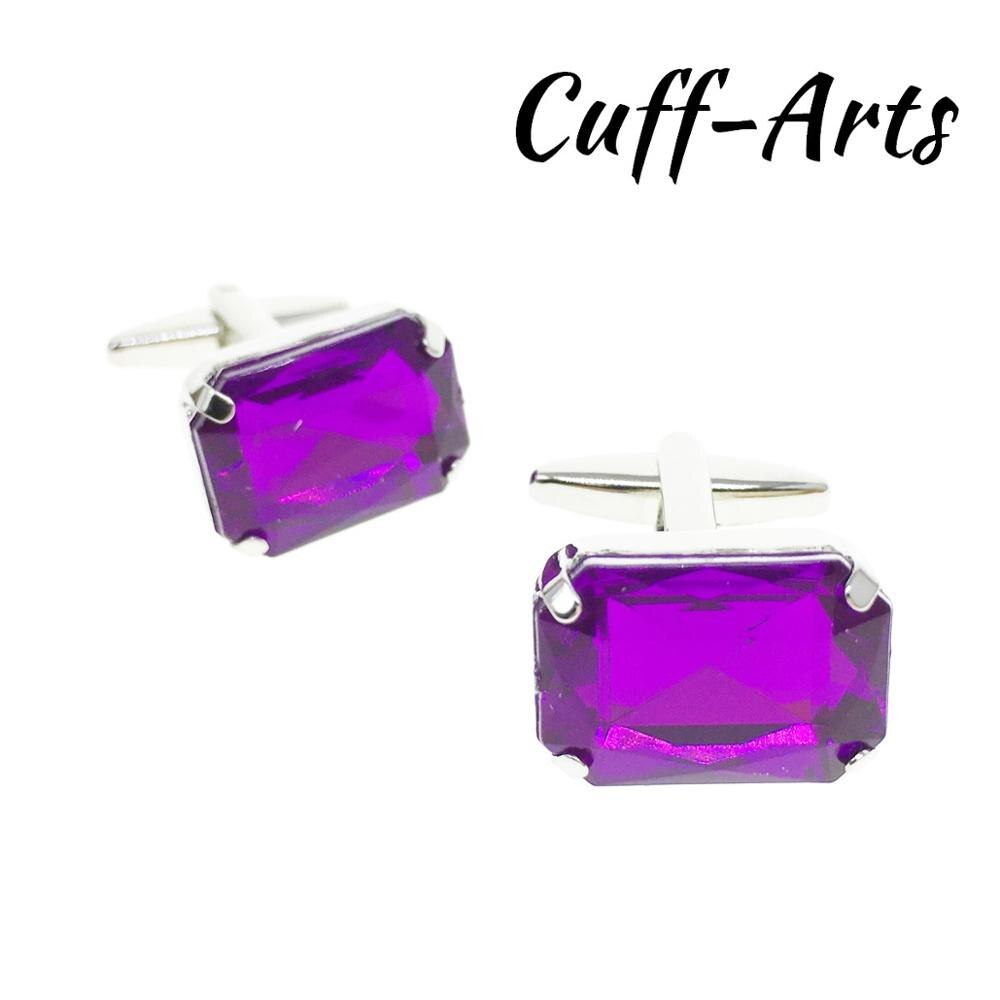 Boutons de manchette pour hommes, boutons de manchette en cristal, bijoux de couleur, boutons de manchette de chemise pour hommes, marque de luxe, boutons en cristal acrylique par cuffarts: C20145a