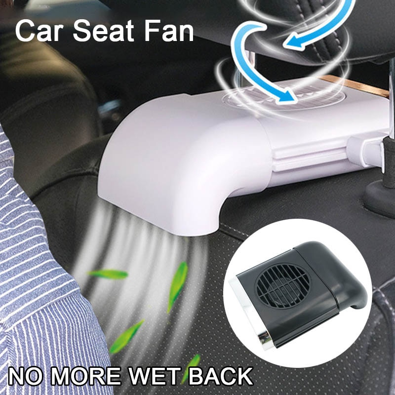 1PC Car Seat Mini Fan Car Cooler USB Rear 5V ABS Foldable Air Outlet Fan