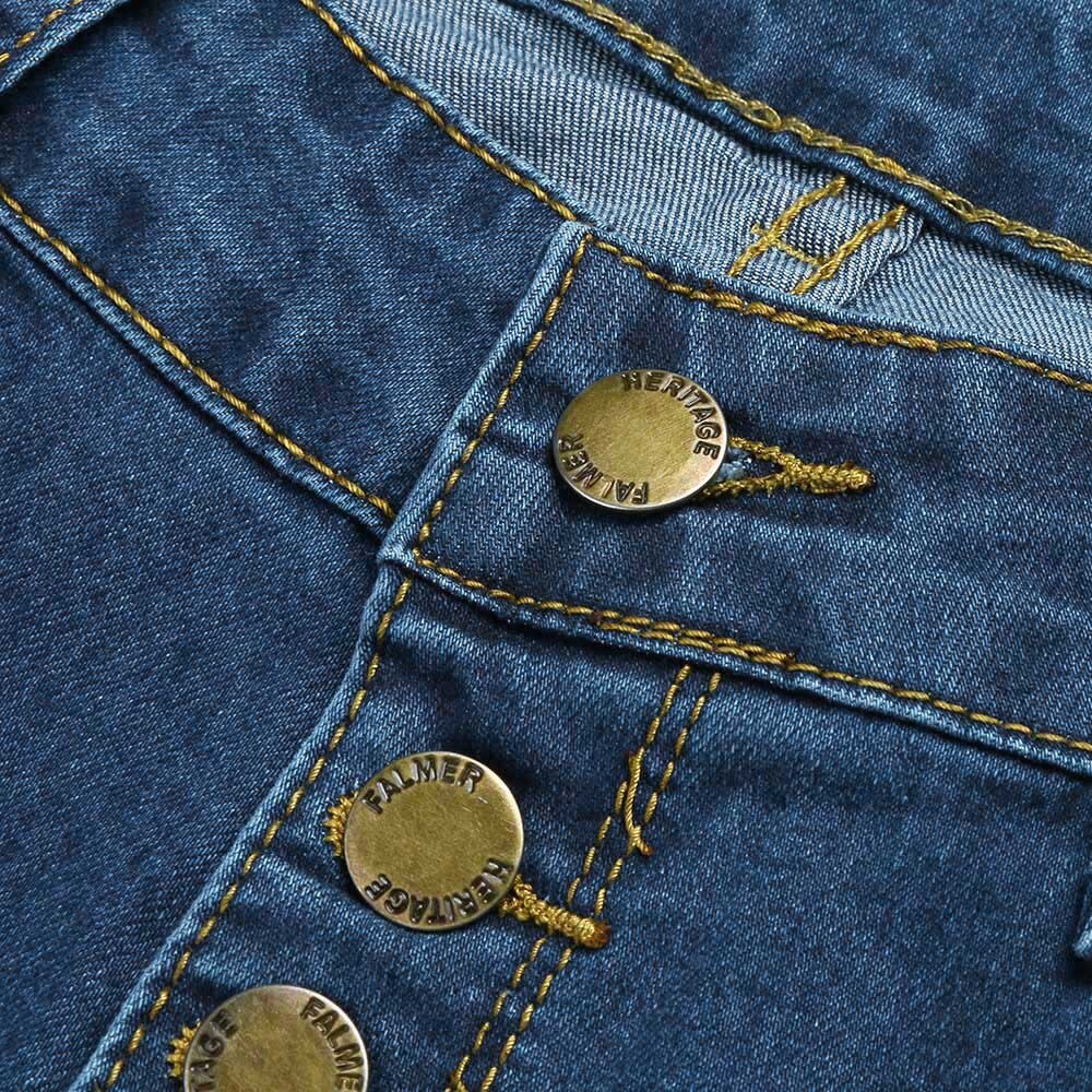 Grande Taille 4XL Skinny Jeans Femmes Denim Pantalon Taille Haute Bouton Stretch Pantalon Crayon Mince Décontracté Pantalons Longs Jeans Déchirés