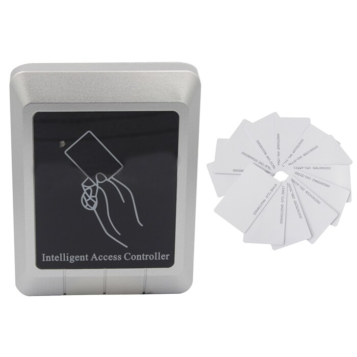 Lector de tarjetas con Control de acceso RFID, 125Khz, IP65, resistente al agua, RFID, controlador de bloqueo de entrada de proximidad, 2000 usuario: AC 10 card