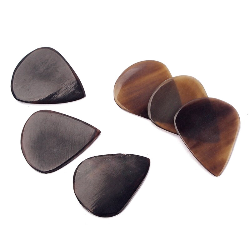 10 pièces à la main corne guitare médiator pour guitare Manduolin Banjo ukulélé basse 0.8 -- 1.2mm