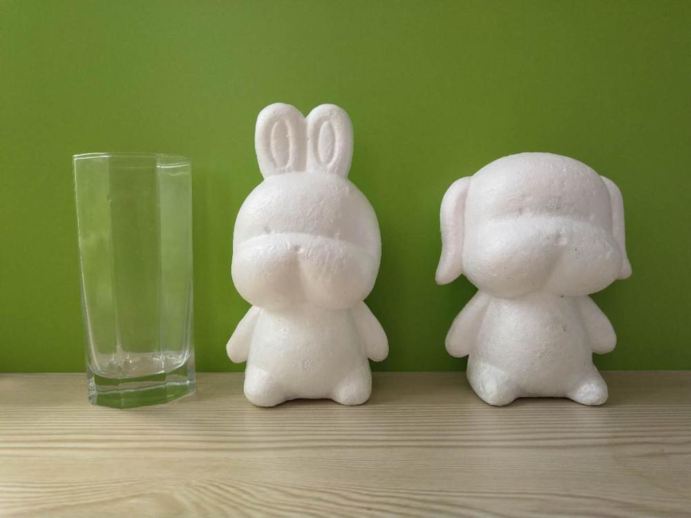 1pcs foam model Polystyrene Styrofoam White Craft Balls For DIY Christmas Party Decoration Supplies rabbit/bunny and dog