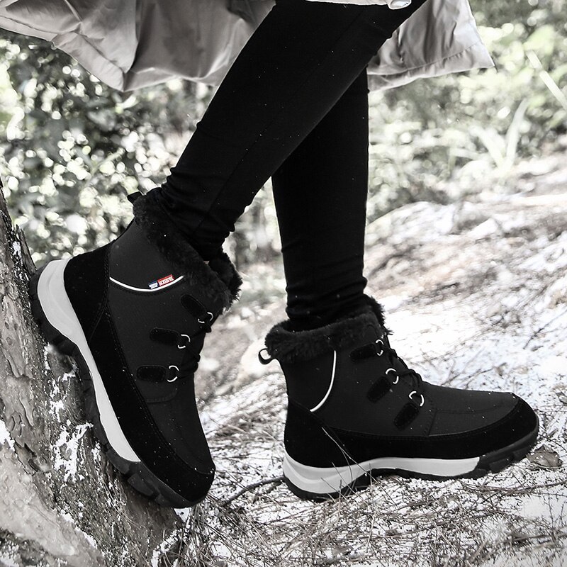 Nouvelles femmes bottes imperméable neige baskets femme en peluche bottes d'hiver femmes cheville Botas Mujer hiver chaussures femme grande taille 42