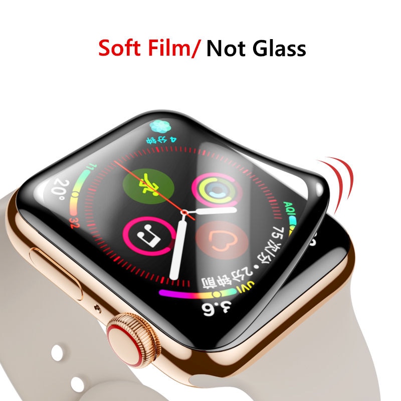 Soft Glass For Apple Watch band apple watch 5 4 3 44mm 40mm 42mm/38mm iwatch Screen Protector cover apple watch accessories