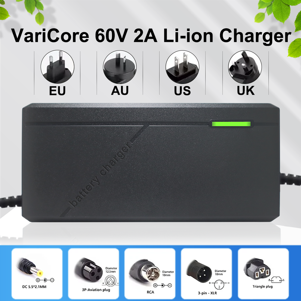 67.2v 2a 3a 5a 16s 60v li-ion-akkupakkaus laturi älykäs suojaus lähtöportti dc/aviation/rca/xlr/kolmioliitin