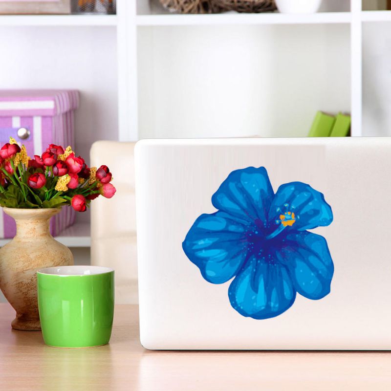 Wall Sticker PVC Flower Car Sticker Notebook Sticker Landscaping Decoration Fridge Magnet 12.7cmx12.7cm