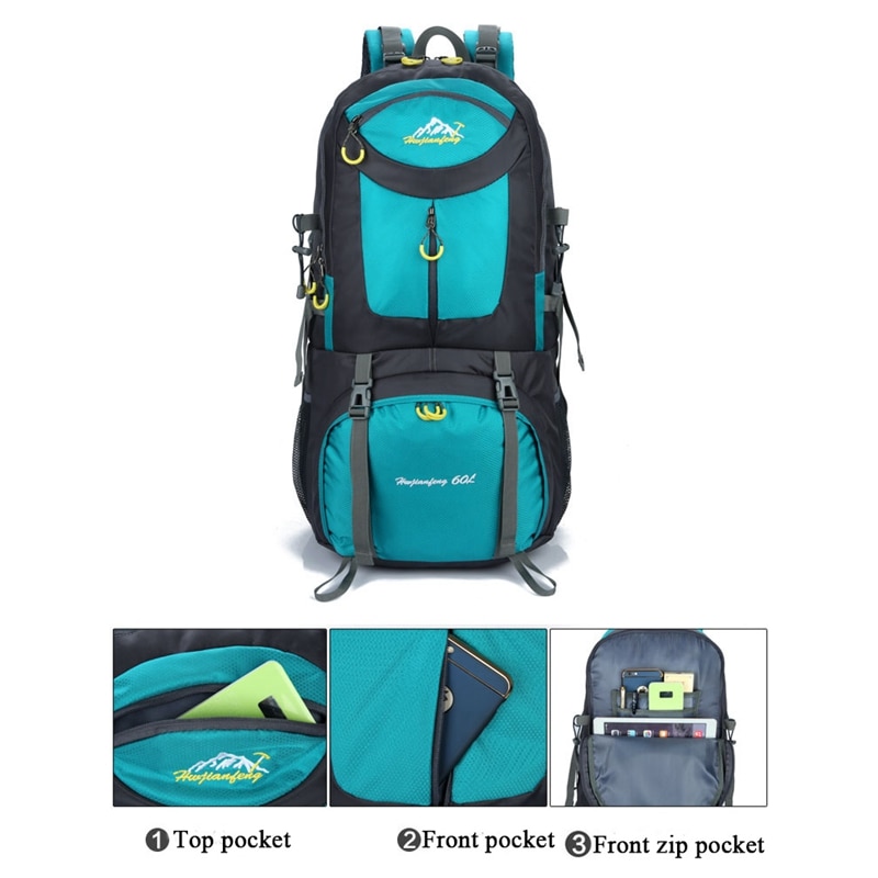 40l \ 50l \ 60 l utendørs turbag stor kapasitet klatreposer jakt bag reise camping tur ryggsekk sports ryggsekk