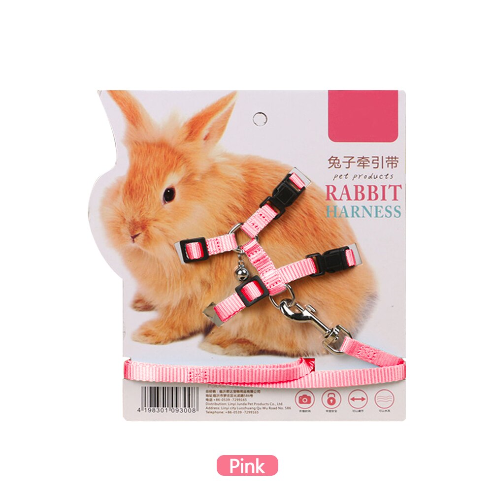 Guinzaglio regolabile a forma di coniglio in poliestere morbido a 8 forme guinzaglio per cavia corda per animali domestici guinzaglio per cincillà corda per trazione per piccoli animali domestici: rosa 2