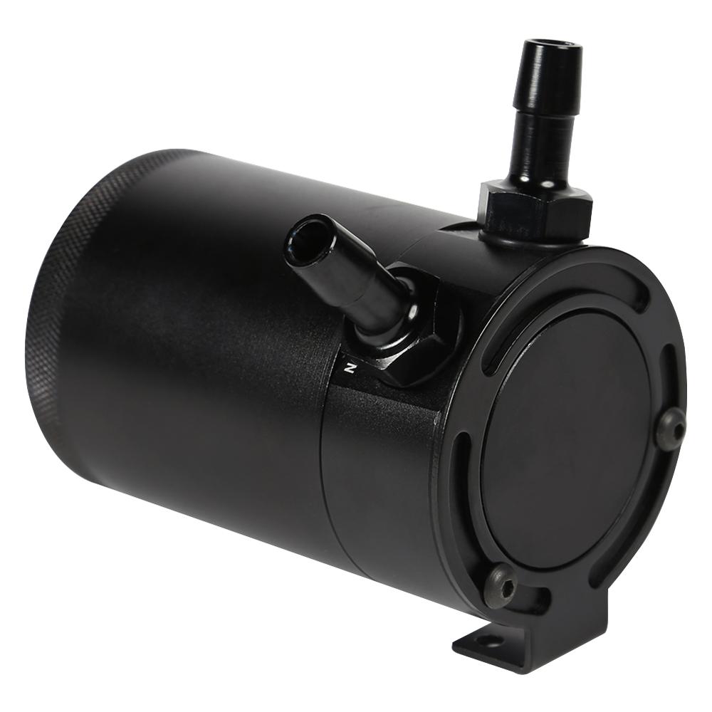 2 Port Baffled Oil Catch Tank Reservoir Universal Billet Oil Catch Can Auto Baffled Air-Oil Separator