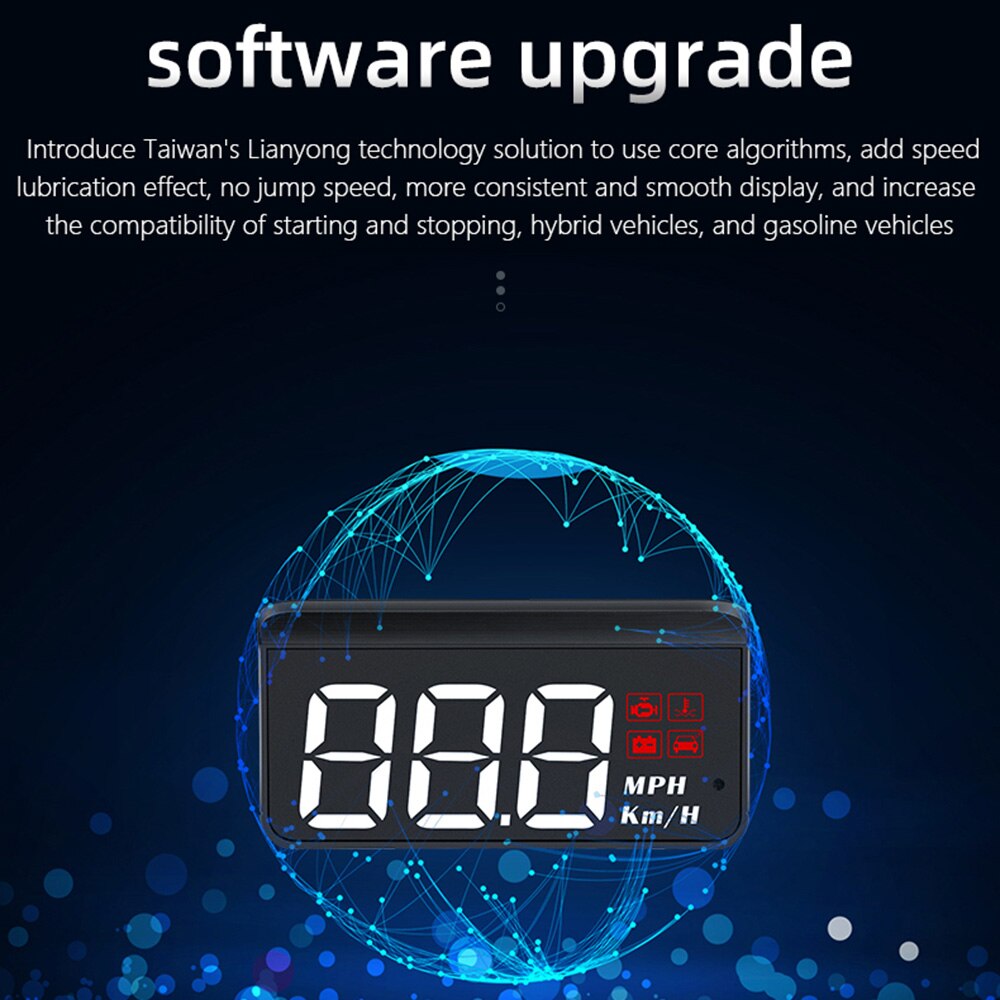 Digital Electronic Auto Accessories Car Head Up Display M3 OBD2 HUD Multifunction Overspeed ​​​​Warning Windshield Projector