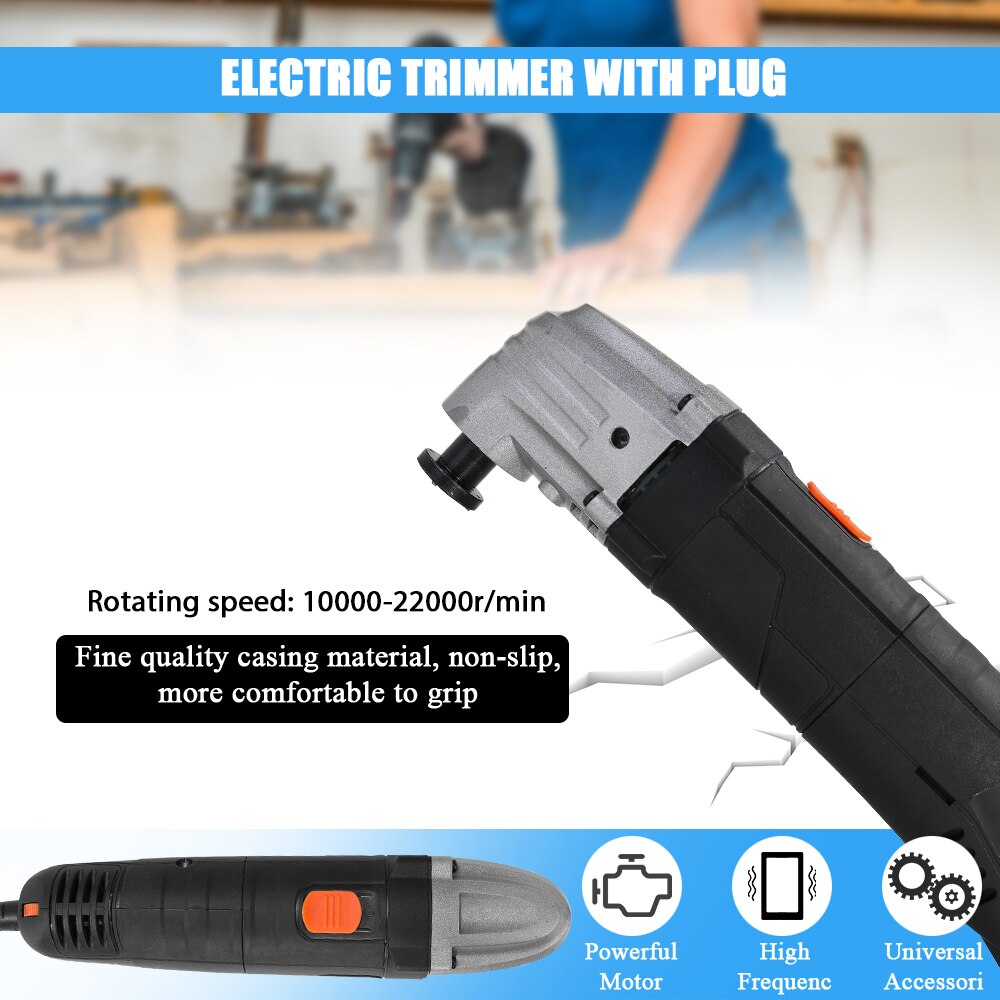 Multi-Function Electric Trimmer DIY Trepanning Slotting Cutting Machine Home Renovator Tool Woodworking Tool 300W 220-240V