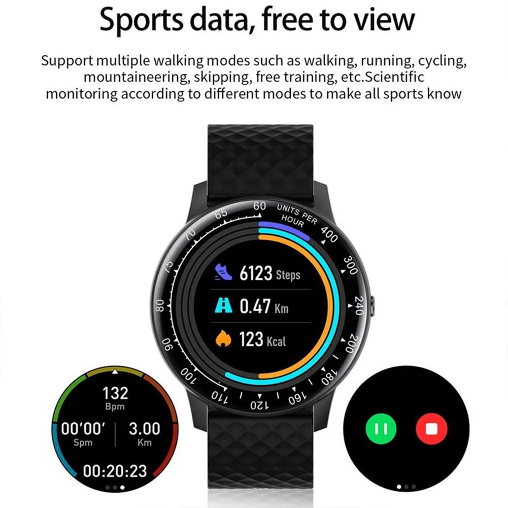H30 Intelligent Watch Ip68 Waterproof Full Touch-screen Diy Dial Fitness Outdoor Sports Wristwatch Compatible For Android Ios