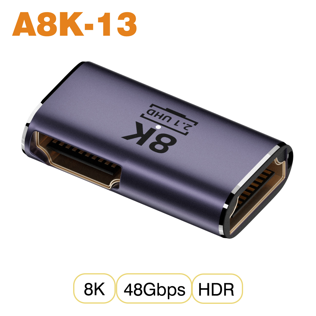 Nnbili hdmi 2.1 kabeladapter han-til-hun konverter splitter understøtter 4k @ 120hz 8k @ 60hz lige hdmi-kompatibel forlænger pc: Grå