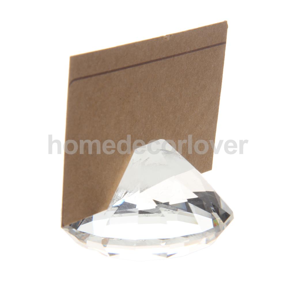 1pcs Wedding Diamond Card Holder Crystal Place Card Holder for Wedding Table Decoration