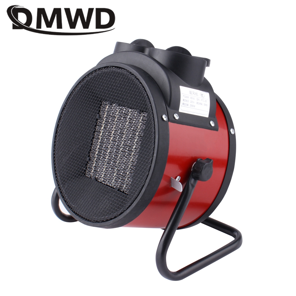 DMWD Industrial Electric Fan Heater 3 gear Thermostat Air Warmer 2KW Room Radiator Fast Heating Portable Office Blower 220V