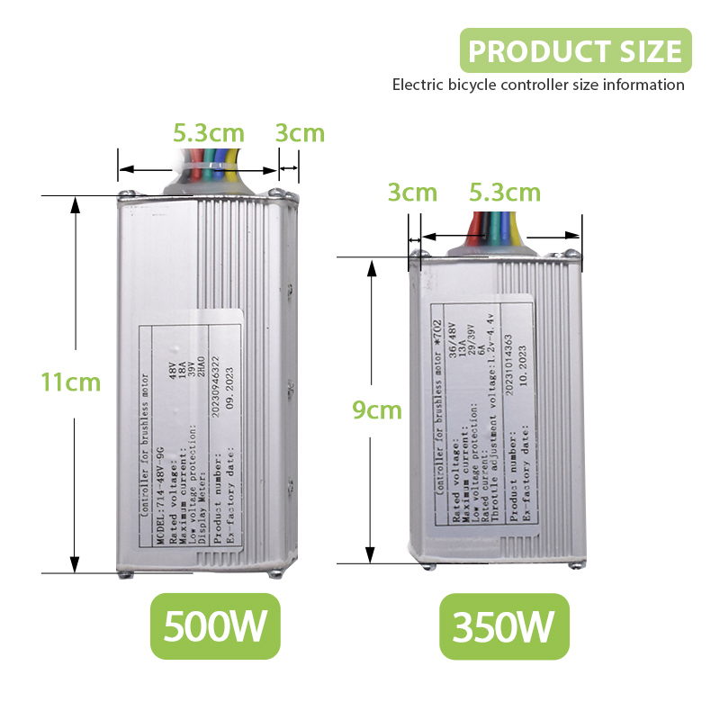 Elektrischer bürstenloser Controller für Roller, E-Bike, Fahrradzubehör, 350 W, 500 W, 24 V, 36 V, 48 V, 60 V Elektro-Fahrrad-Controller