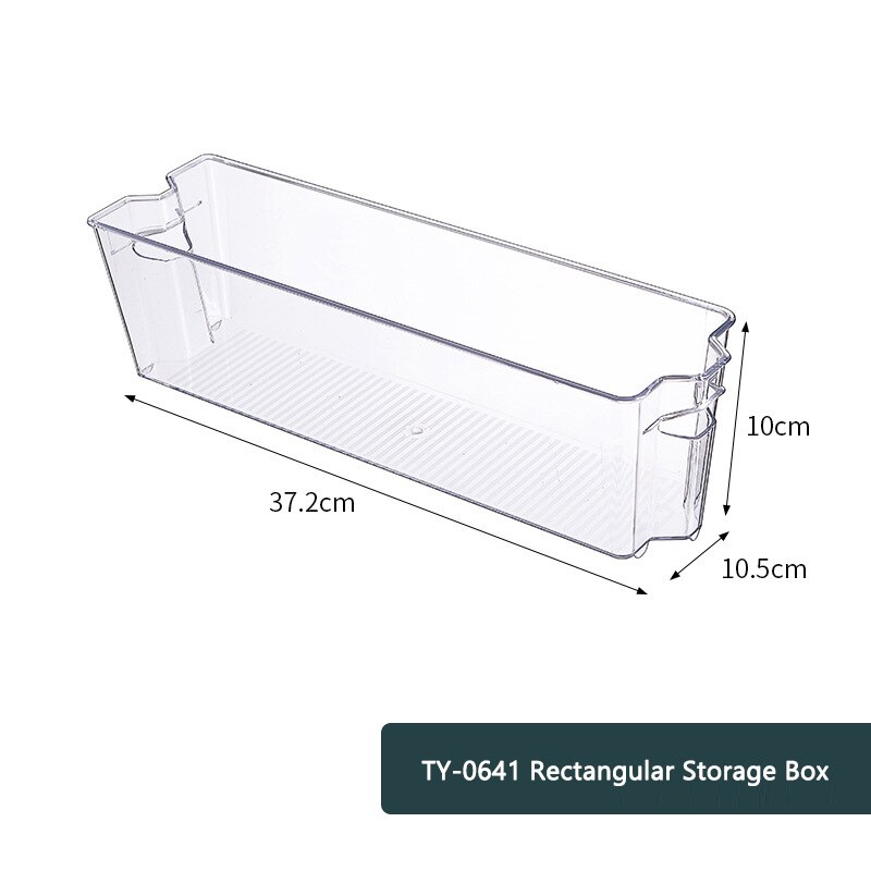Plastic Transparent Refrigerator Organizer Storage Box Fridge Drawer Clear Refrigerator Container for Food Drinks Egg Storage: Refrigerator Box D
