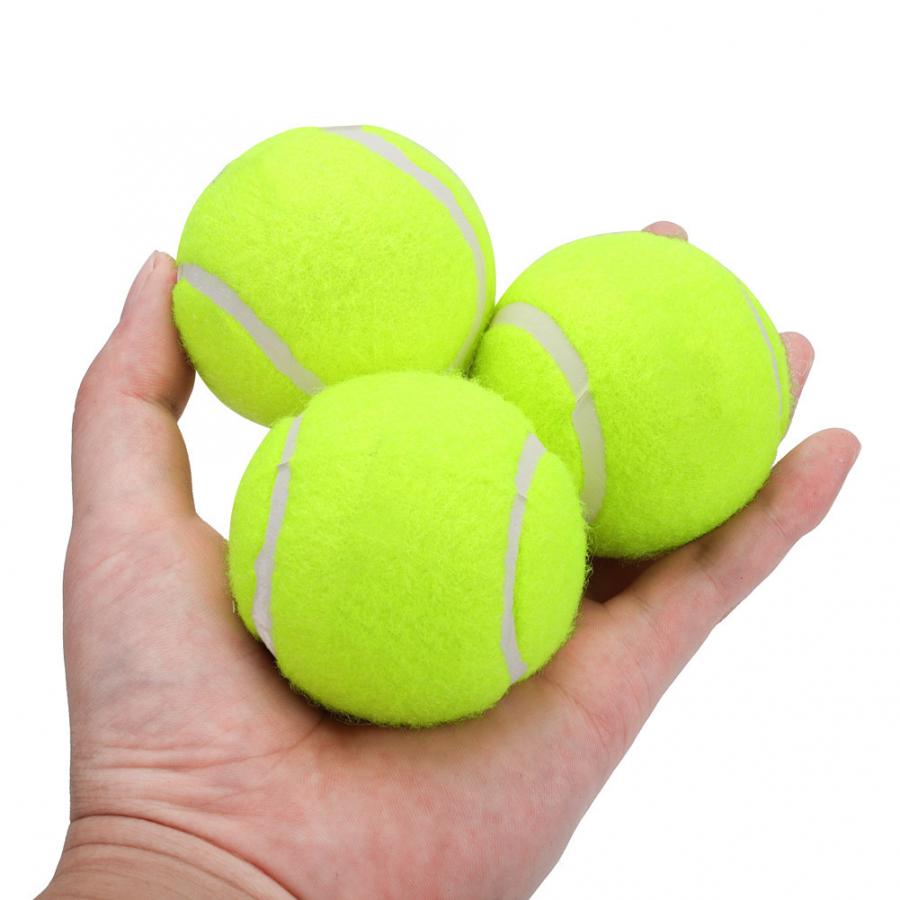 3Pcs Rubber Tennis Ball Set High Resilience Tennis Practice Ball for School Club Competition Training Exercises
