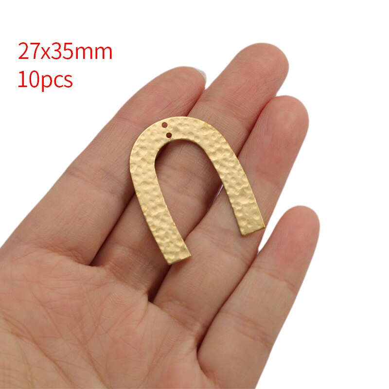 1 paczka surowego mosiądzu U kształt złącze Charms geometria Penadant kolczyk Charms dla DIY ocena biżuteria akcesoria do rękodzieła rzemiosło: style7