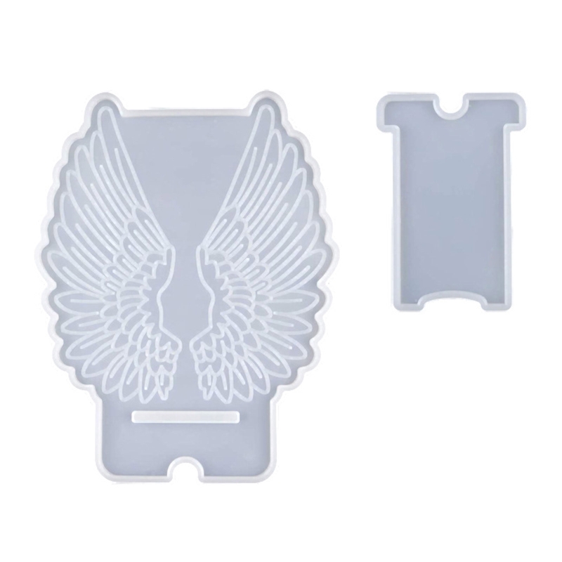 Resin Molds Silicone for Phone Stand Large Wings Resin Phone Stand Mold Epoxy Casting Molds for DIY Mobile Phone Holder