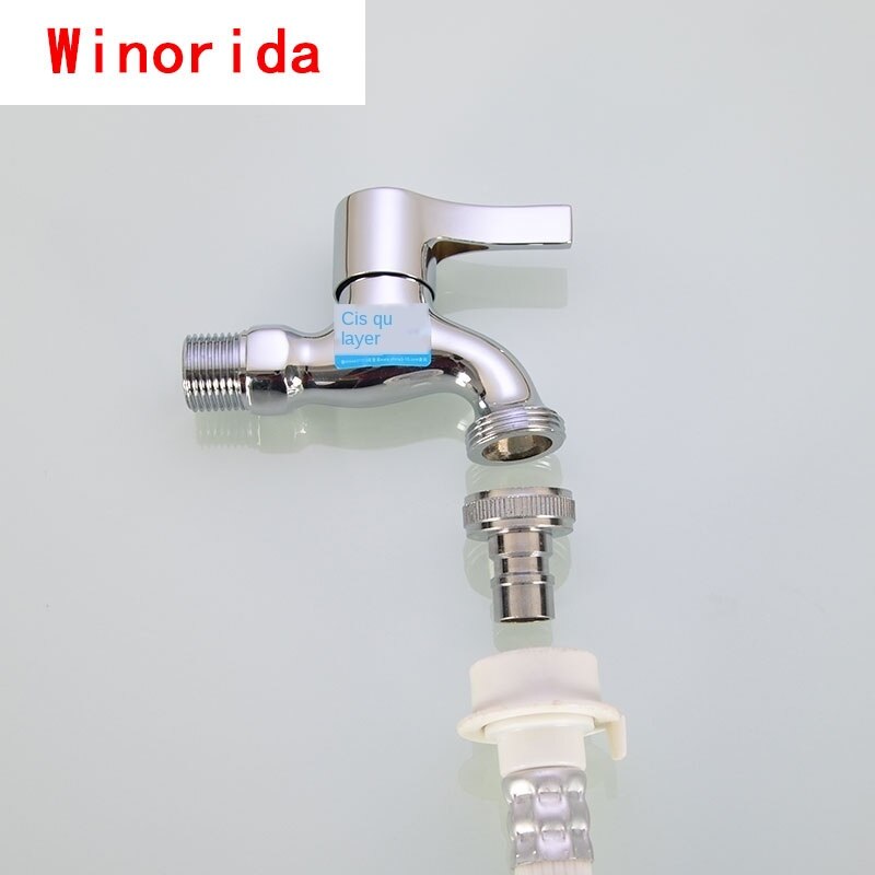1/2IN 3/4IN Thread Washing Machine Faucet Spout Adapter Water Inlet Nipple Interface Car Wash Connector Basin Vegetable Basin