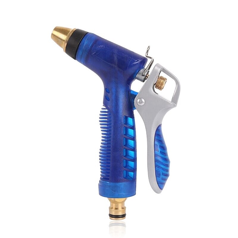 Boquilla de aspersor de agua de alta presión ajustable para jardín, manguera de jardín adecuada para riego y herramienta de limpieza de coche: blue