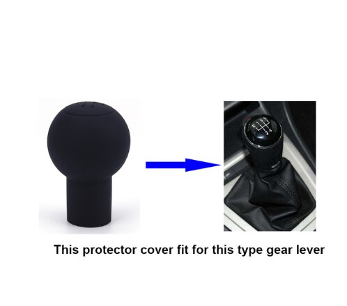 Bouton de changement de vitesse en Silicone rond de voiture couvercle manuel automatique levier antidérapant manette de vitesse boutons étui protecteur bosse bâton Jarket: black 24