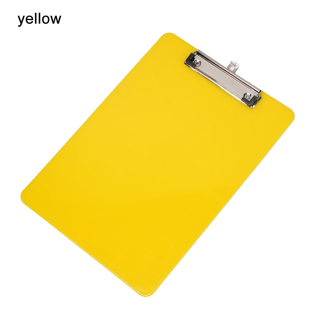 Plastic Writing board clamp A4 pad plate clip hanging board clip Storage files Clip Folder Board office stationery: Yellow