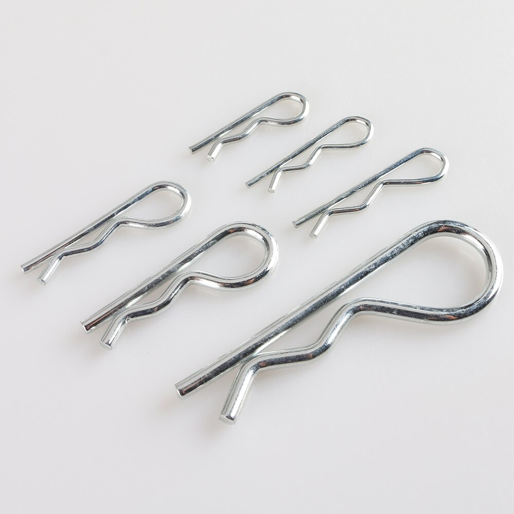 150pcs Carbon Steel Anti-rust Hair Pin Hitch Retaining R Clip Cotter Spring Pin M2 M2.4 M2.8 M3.5 M4