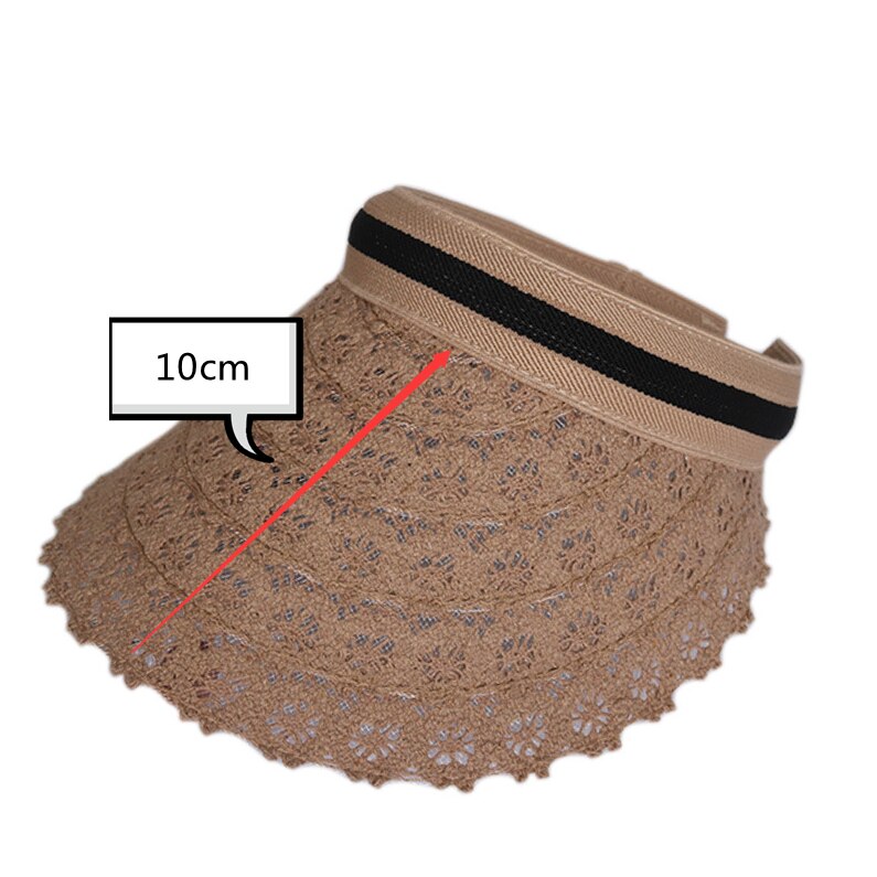 Ladies Sun Hat, Straw Hat, Beach Sun Visor, Lace Hat, Beach Uv Protective Hat, Size Adjustable Hat, Leisure Hat, Traveling Hat