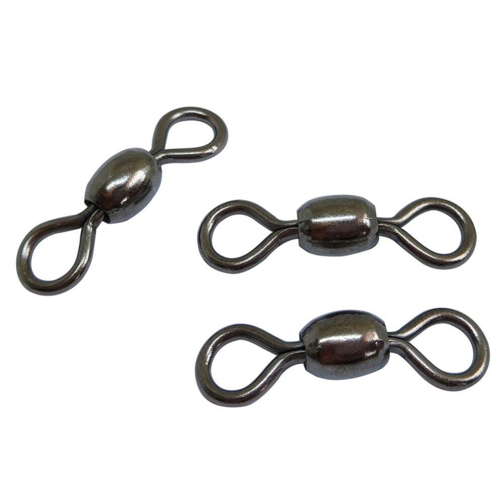 INFOF 100 pièces/lot pêche pivotant grue pivote en acier inoxydable connecteur de pêche en eau salée Terminal