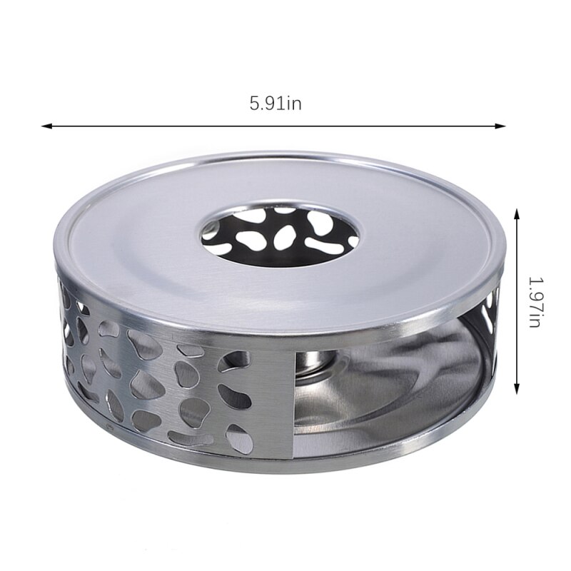 Portable Warmer Tea Holder Durable Stainless Steel Coffee Candle Warmer Tea Light Holder Trivets Coffee Warmer Heating Base Teap