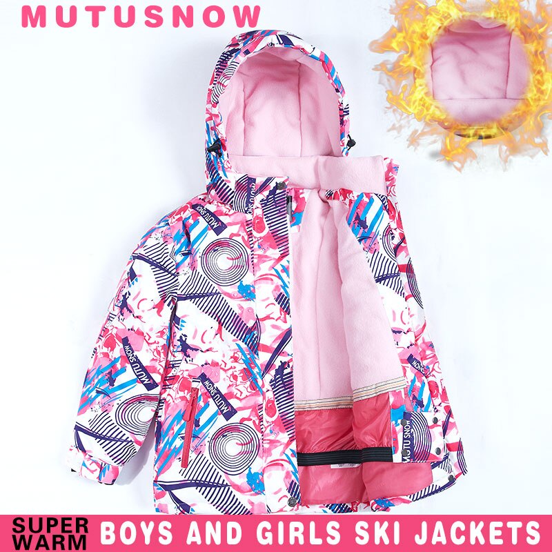 Chaqueta de Snowboard para niñas, marcas de invierno, , impermeable, resistente al viento, gruesa, muy cálidas, abrigo de nieve de 30 grados, chaqueta de esquí para niños